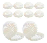 Mipcase 10pcs Seashell Candy Boxes for Wedding Favour or Beach Party, Plastic Shell-shaped Treat Holders with Vacuum Plating Technology, Long Time Shine and Fade Resistant, for Nautical