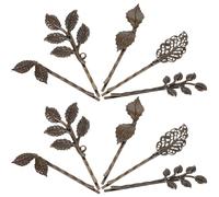 Mipcase 10pcs Vintage Leaf Hair Clip Hair Pin in Bronze with Good Grip and Hold for Wedding and Party Use by Women and Brides