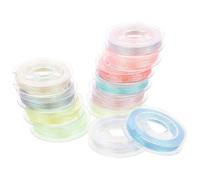 Mipcase 12 Rolls 150d Luminous Embroidery Threads Glowing DIY Craft Sewing Thread for Cross Stitching and Machine Use, 12 Colors Single Strand 100m Per Spool