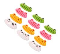 Mipcase 12pcs Cartoon Animal Toothpaste Squeezer Clips Manual Tube Dispenser for Plastic Toothpaste Holder Tool for Lotion and Cream Tubes Bathroom Squeezers Set
