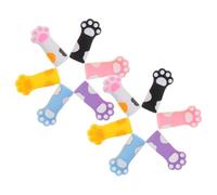 Mipcase 12pcs Cat Paw Pencil Caps Silicone Pencil Topper Set for Cartoon Point Guards in Protective Covers Suitable for School and Office Supplies