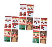Mipcase 12pcs Christmas Handwritten Greeting Cards Festive Xmas Blessing Paper Cards for Holiday Wishes Family Friends Neighbors Coworkers Seasonal Decor