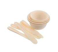 Mipcase 12pcs Facial Mask Mixing Bowl Set with Spatulas and Applicators Reusable Beige DIY Face Mask Tools Kit with Large Medium Small Bowls for Skincare Treatments