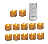 Mipcase 12pcs Led Remote Control Flameless Electronic Candle Light Tea Light Candle Lamps for Party Decorations Home Use Christmas