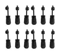 Mipcase 12pcs Mic Boom Arm Screw Mount Replacement Parts with 17mm Plastic round Ball Head, 3/8 Inch Microphone Clamp Adapter for Stable Installation in Podcasting Setups and Studio