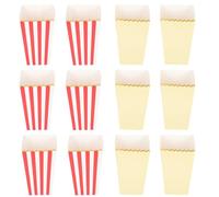 Mipcase 12pcs Paper Popcorn Boxes for Movie Night, Hard to Tear and Easy to Use, Assorted Colour, Suitable for Home Use and Cinema Theatre Popcorn Serving