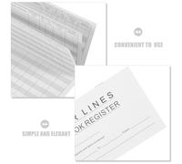 Mipcase 12pcs Personal Check Register Book Transaction Ledger for Checkbook Money Tracking Business and Bank Account Record, Blank White Checkbook Transaction Registers for Financial