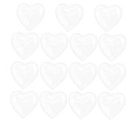 Mipcase 15Pcs Transparent Heart Shaped Candy Container Boxes Fillable Xmas Sweets Storage for Party Decorations and Wedding Favor Ornaments Plastic