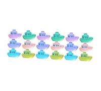 Mipcase 18pcs Miniature Boat Figurine for Doll House Tiny Luminous Boat Models Micro Landscape Decor Props for Desktop Display
