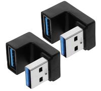 Mipcase 2 Pack USB 3.0 Angled USB Adapter Male to Female 90 Degree Connector with Blue Front for Laptop and Portable Devices High-Speed 10Gbps Transfer