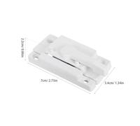 Mipcase 2 Pair Sliding Window Latch Locks for Vinyl Horizontal Sash Windows White Plastic Steel Crescent Lock with Side Holes Anti-Theft Replacement