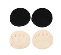 Mipcase 2 Pairs Breathable Ice Silk Front Foot Pads for High Heeled Shoes, Sweat-Absorbent Non-Slip Five-Toes Cushions, Invisible Ball-of-Foot Insoles for Women, One Size