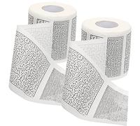 Mipcase 2 Rolls Funny Printed Toilet Paper Creative Pattern Soft Napkin Tissue for Bathroom Use Easy Tear Lint Made from Safe Wood Pulp