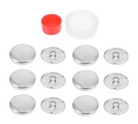 Mipcase 2 Sets 25mm DIY Fabric Covered Button Bases with Aluminum Backing for Handmade Crafts, Round Cloth Buttons for Sewing and Clothing Decoration in Arts Crafts
