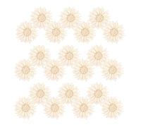 Mipcase 2 Sets Wooden Flower Cutouts Unfinished Flower Shaped Wood Slices Can Be Painted Assorted Colour for DIY Craft Projects