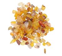Mipcase 200g Irregular Yellow Polished Gravel Stones for Flower Pot and Fish Tank Decoration Natural Decorative River Pebbles for Home Decor and Aquariums