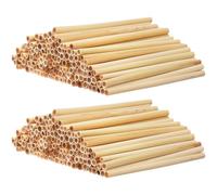 Mipcase 200PCS Mason Bee House Tubes:Reed Nest Tubes Refill Mason Bee Hollow Nesting Reed Tubes Inserts Replacement Liners Hotel House Box for Outdoor Beekeepers Solitary Bee Hive Supplies