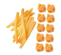 Mipcase 20Pcs Artificial French Fries Simulation Food Model for Kitchen Decoration Photography Props and Party Tricky Displays Lifelike Fake French Fries for Home and Restaurant