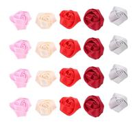 Mipcase 20pcs Artificial Rosebud DIY Cloth Flower Bloom Accessories for Hairpin Headband Making, Sturdy and Not Easy to Deform, for Handicraft and Hair Accessories Projects