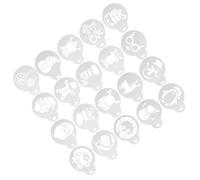 Mipcase 20pcs Christmas Themed Hollow Cookie Stencils Plastic Baking Templates DIY Coffee and Cake Decorating Tools for Holiday Desserts and Xmas Crafts