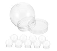 Mipcase 20pcs DIY Snow Globe Craft Kit Small Transparent Plastic Globes with Screw Off Caps Bulk Containers for Candy Storage and Holiday Decoration