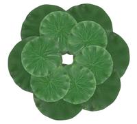 Mipcase 20pcs Floating Artificial Lotus Leaves Set - Realistic 10cm 15cm Pond Lotus-leaf Decorations for Aquarium, Garden Water Features, and Home Ornament