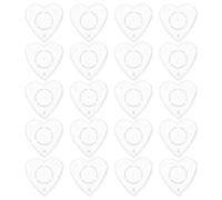 Mipcase 20pcs Heart-Shaped Plastic Candle Containers with Flame Retardant Shells for DIY Candle Making Acrylic Boxes Suitable for Tea Lights and Craft Storage