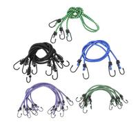 Mipcase 20pcs Heavy Duty Bungee Straps Hooks Elastic Rubber Cargo Tie-Downs Assorted Sizes for Luggage and Outdoor Use Random Color