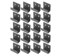 Mipcase 20pcs Metal Tile Hooks for Ceramic Wall Hanging - Heavy-Duty Flat Steel Tile Hanger Brackets with 15mm Slot - Wall Picture Frame and Plate Display Hooks for Living Room