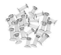 Mipcase 24pcs Adjustable DIY Snowflake Pearl Clay Doll Display Stands 3cm 4cm Double-sided Nano Adhesive Spring Bases for Car and Home Decoration Wobble Head Support