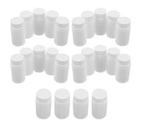 Mipcase 24pcs Wide Mouth Plastic Pill Bottles 100ml White Capsule Storage Containers with Leak-Proof Screw Caps Refillable Travel Medication Bottles for Supplements and Pills