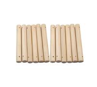 Mipcase 25 Pcs Wooden Craft Sticks with 3mm Hole, Round Solid Wood Rods for Woodworking and Crafts, for Model-Building and Decorating Around The House