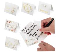 Mipcase 25pcs Floral Thank You Cards with Watercolor Design Folded Notes for Weddings Teachers and Everyday Gratitude Convenient with Elegant Patterns for Messages