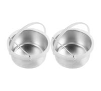 Mipcase 2pcs 400cc Aluminum Wax Pot Replacement Inner Liner Nonstick Wax Container for Warmers Portable Bean Bowl for Hair Removal and Supplies