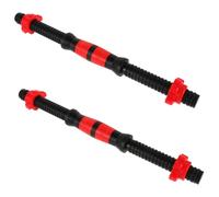 Mipcase 2pcs 40cm Dumbbell Bars Handles for Weights Spinlock Collar Set Strength Training Nuts for Gym Barbells