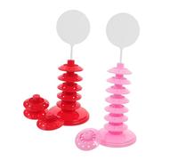 Mipcase 2pcs Adjustable Multi-layer Lollipop Display Stand Card Holder Red Pink 8-tier Candy Insert Rack for Weddings Birthdays and Parties