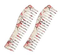 Mipcase 2pcs Anti-static Men’s Hair Styling Comb Set White Men Detangling Tooth Comb for Smooth Knot-free Hair Care Supplies Suitable for Daily Grooming and Styling