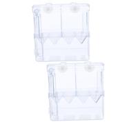 Mipcase 2pcs Aquarium Incubator Box Tank Hatchery for Fish Breeding Box Divider Plastic 1mm Gap for Juveniles