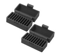 Mipcase 2pcs Battery Storage Box Organizer Battery Holder Organizer Case Compact Lightweight Pvc Multi-slot Individual Compartments Precise Fit Quick Access Maintenance Drawer Use