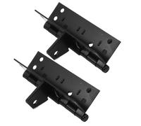 Mipcase 2pcs Black Spring Loaded Self Closing Hinges for Wooden Doors Invisible Automatic Door Closers Heavy Duty Gate and Screen Porch Hardware