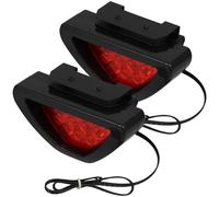 Mipcase 2pcs Car LED Brake Light with Waterproof Abs and Iron Material, Dc12v Power Supply, High Mount Stop Signal Indicator Lamp for Auto Safety and Warning