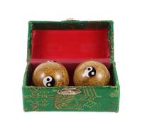 Mipcase 2pcs China Baoding Ball Enamel Exercise Handballs for Finger Palm Massage Stress Relief Health Exercise Home Office Use
