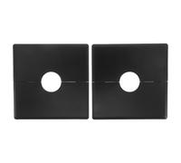 Mipcase 2pcs Detachable Wall Hole Cover Plates 22mm Diameter Cord Outlet Flange Black Abs Pipe Decorative Covers for Shower Faucet and Toilet Pipe Management