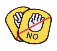 Mipcase 2pcs Dog Identification Tags Social Warning Stickers with Multiple Shapes Waterproof Fabric Easy to Clean Dirt-Resistant Labels for Pet Vests and Harnesses