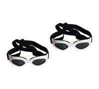 Mipcase 2pcs Dog Sunglasses Cat Goggles Fashion Forward Pet Eyewear Uv Wind Water Debris Fog Protection Straps Comfortable Frame