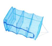 Mipcase 2pcs Folding Nylon Drying Nets 3-layer 65cm High Hanging Rack Cross Frame for Fish, Vegetables Fruit Outdoor Drying Storage