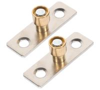 Mipcase 2pcs Heavy Duty Nylon Barn Door Floor Guide Rollers with 10mm Copper Head Axles Sliding Door Floor Stopper for Home Cabinet Tracks Metal Hardware for Sliding