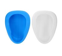 Mipcase 2pcs Heavy Duty Thickened Plastic Bed Pan with Comfortable Seat and Stable Base for Elderly Women and Adult Bedridden Patients Suitable for Nursing Home and Home Use