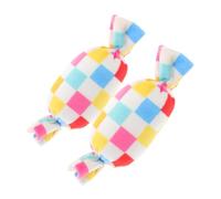 Mipcase 2pcs Interactive Dog Chewing Toy Plush Teething and Squeaky Candy Shape for Dogs Safe and Molar Toy for Engaging Play and Positive Behavior Reinforcement