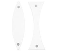 Mipcase 2pcs Magnetic Optical Lens Set Acrylic Convex Concave Physics Optics Lens with Strong Magnetic Stability for Laboratory Research and Teaching